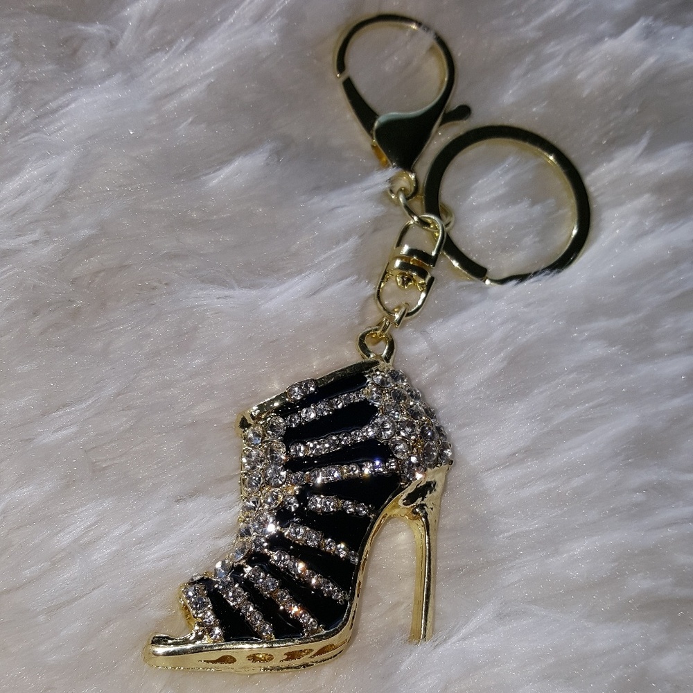 🌹LAST ONE🌹Black & Bling Shoe Keychain